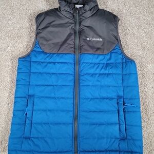 Columbia Two-Tone Blue and Gray Vest Size M